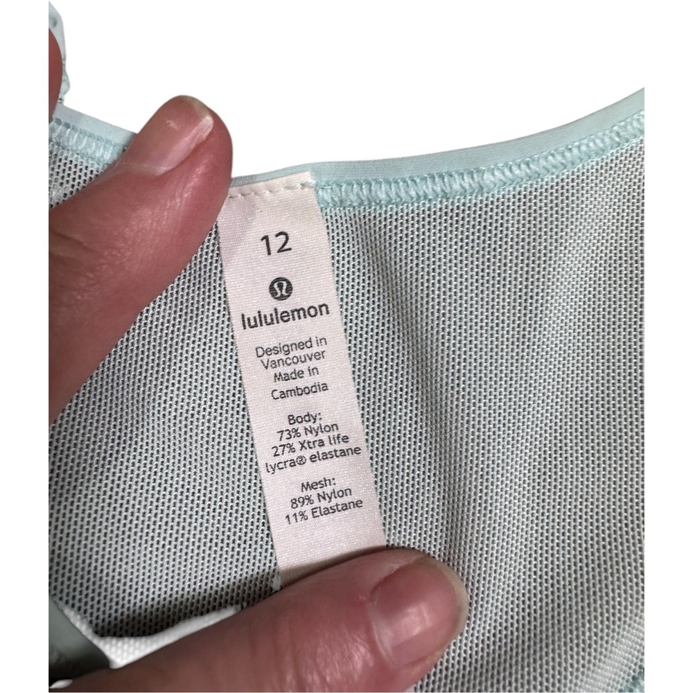 Lululemon Sculpt Tank Top Back Vent Icing Blue Size‎ 12 - Picture 6 of 7